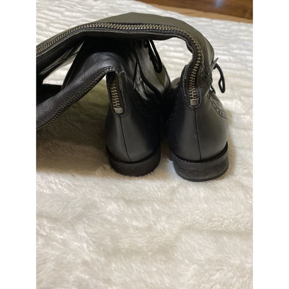 Catwalk Collection ladies mid calf boots Black Sz 7 Laces And Zippers Moto - Picture 4 of 8